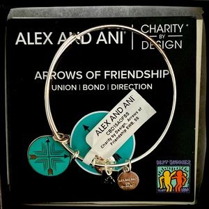 Alex and Ani: Arrows of Friendship, Charity by Design silver bangle bracelet